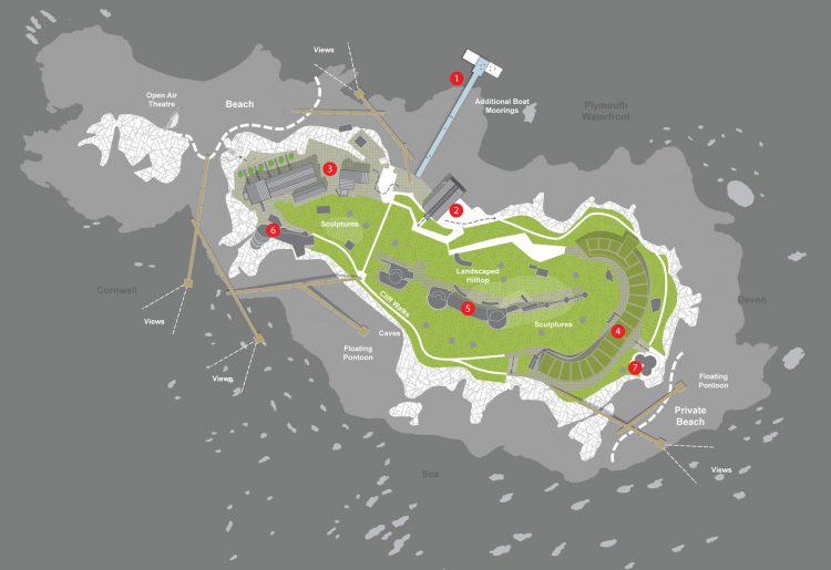 Drake's Island hotel, restaurant and spa development